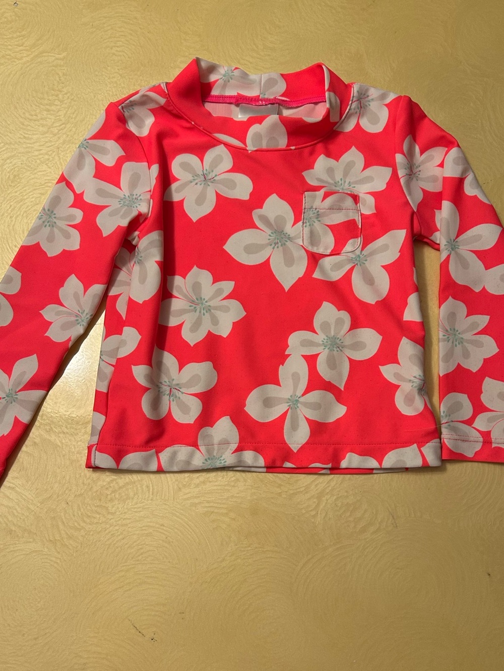 Carter's Pink Floral Long-Sleeve Rashguard